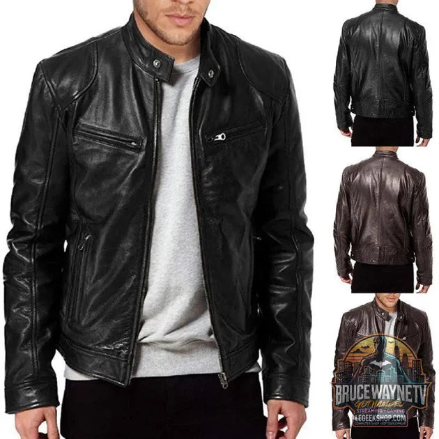 Guide d'achat : 🧥 Veste Homme Cuir PU Col Montant Zip Poches Sport 🧥