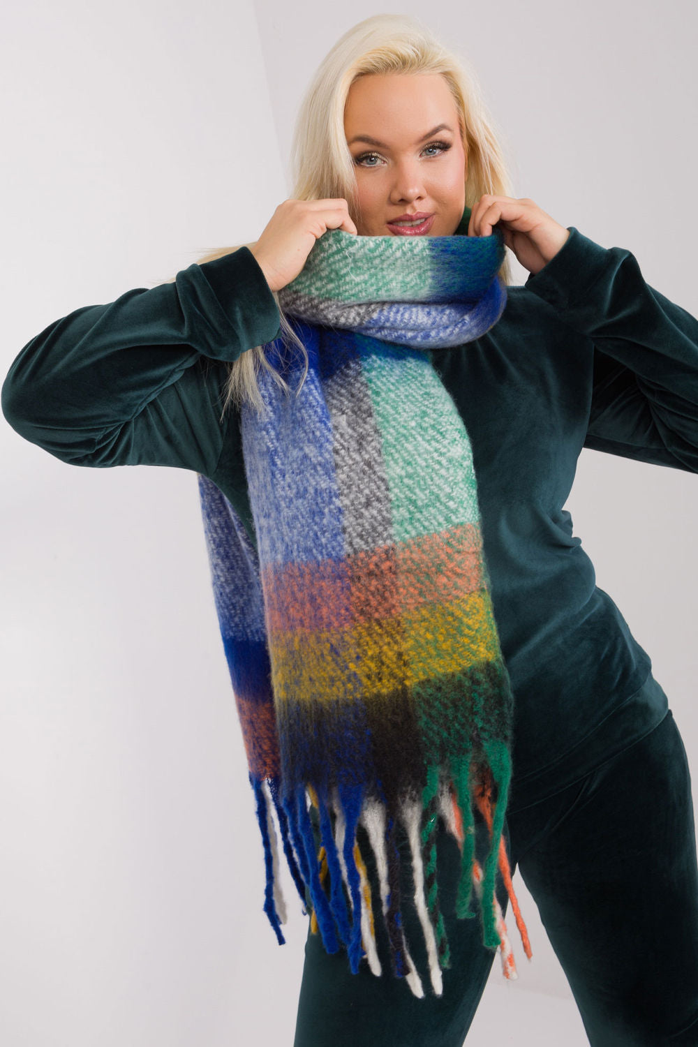 Châle femme AT — bleu