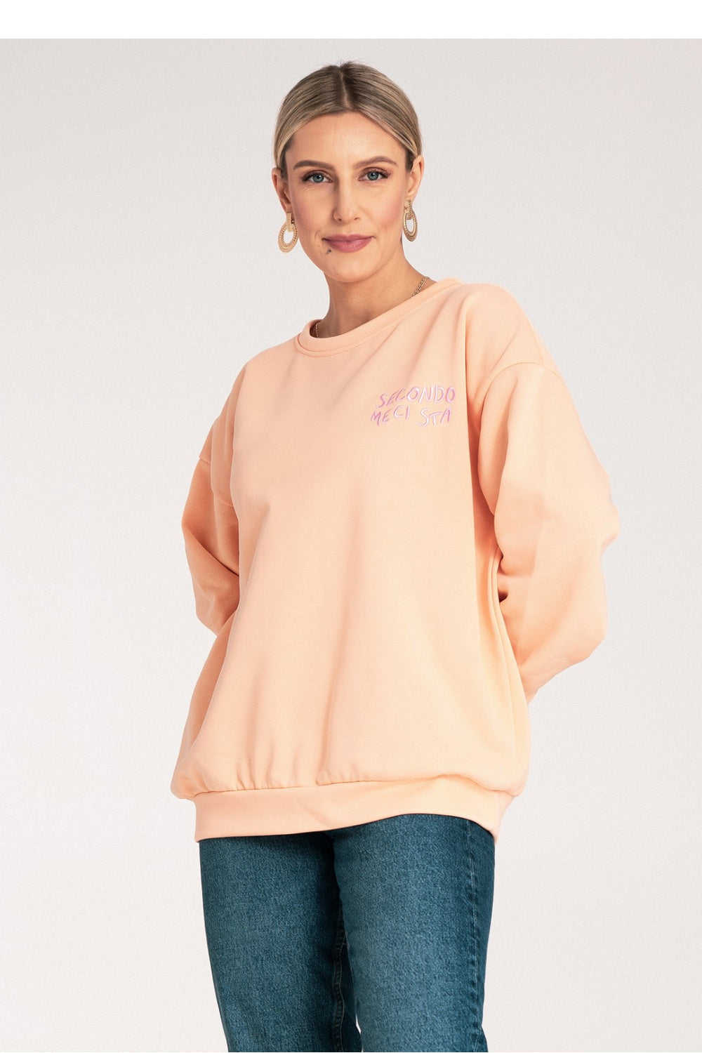T-shirt femme Figl Sweatshirt Sweatshirt — orange