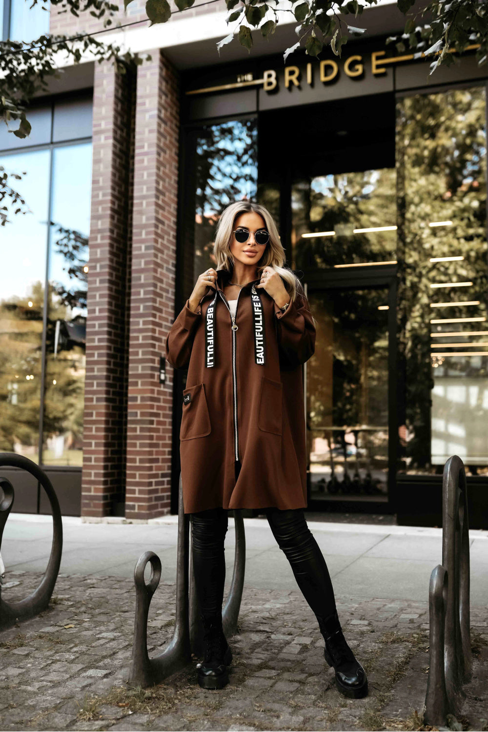 Manteau femme Numoco — brun