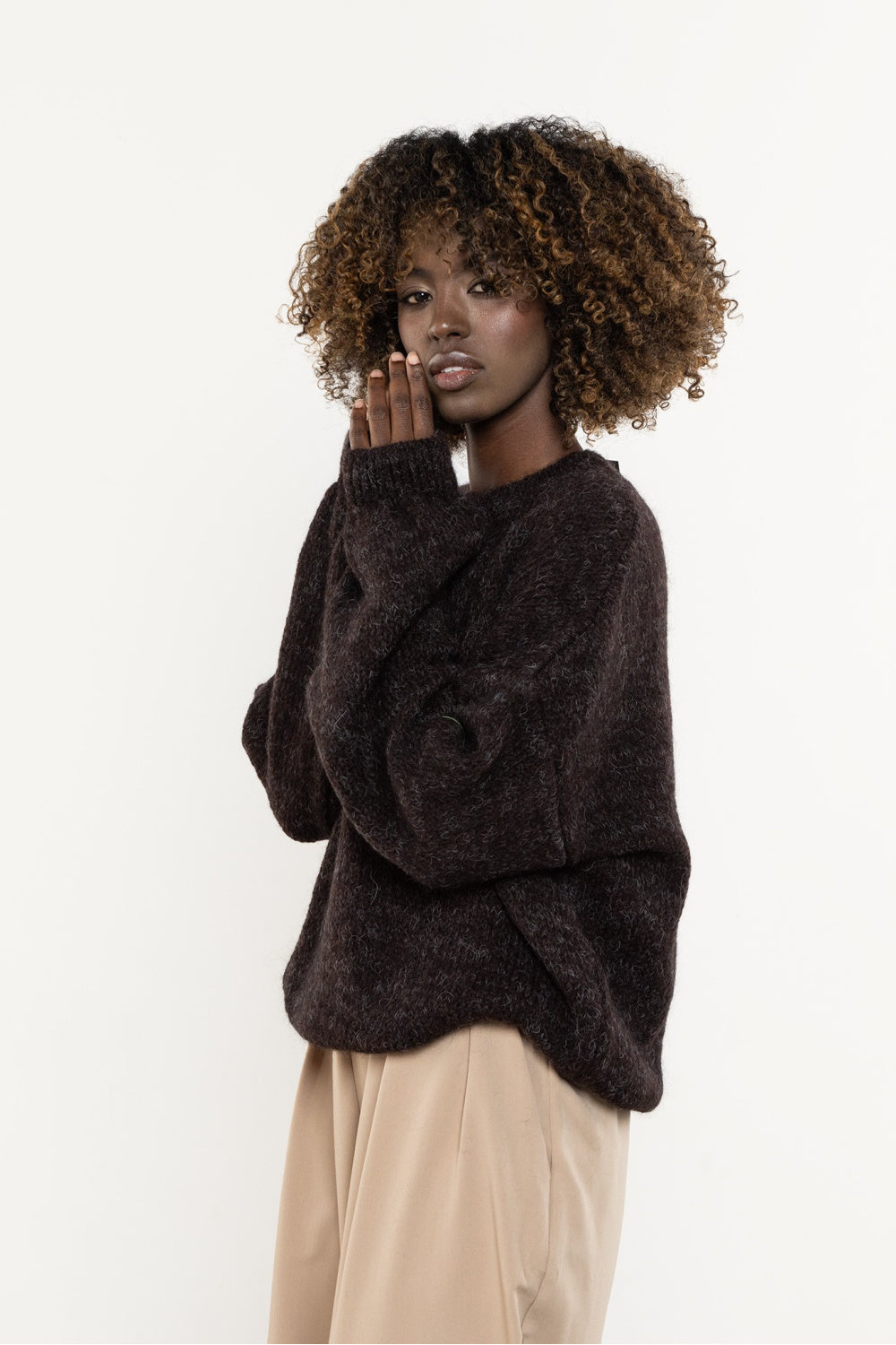 Pull femme awama Chandail Chandail — brun