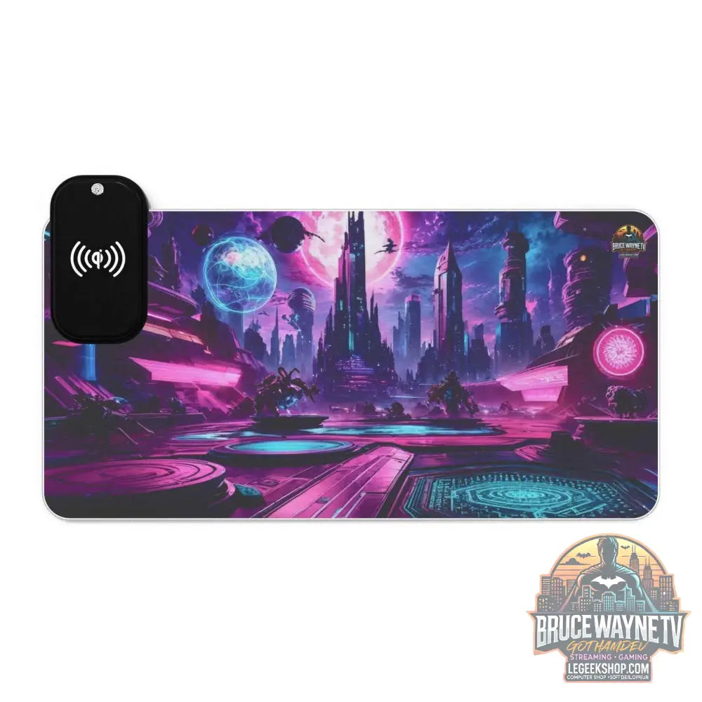LED Gaming Mouse Pad avec Design Futuriste et Charge Sans Fil - Legeekshop