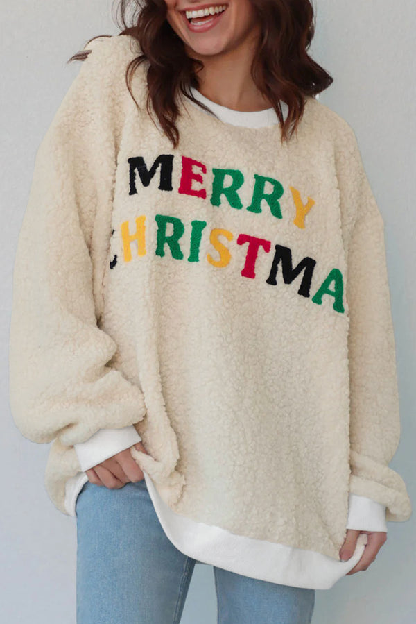 Sweat femme brodé, Noël — multicolore