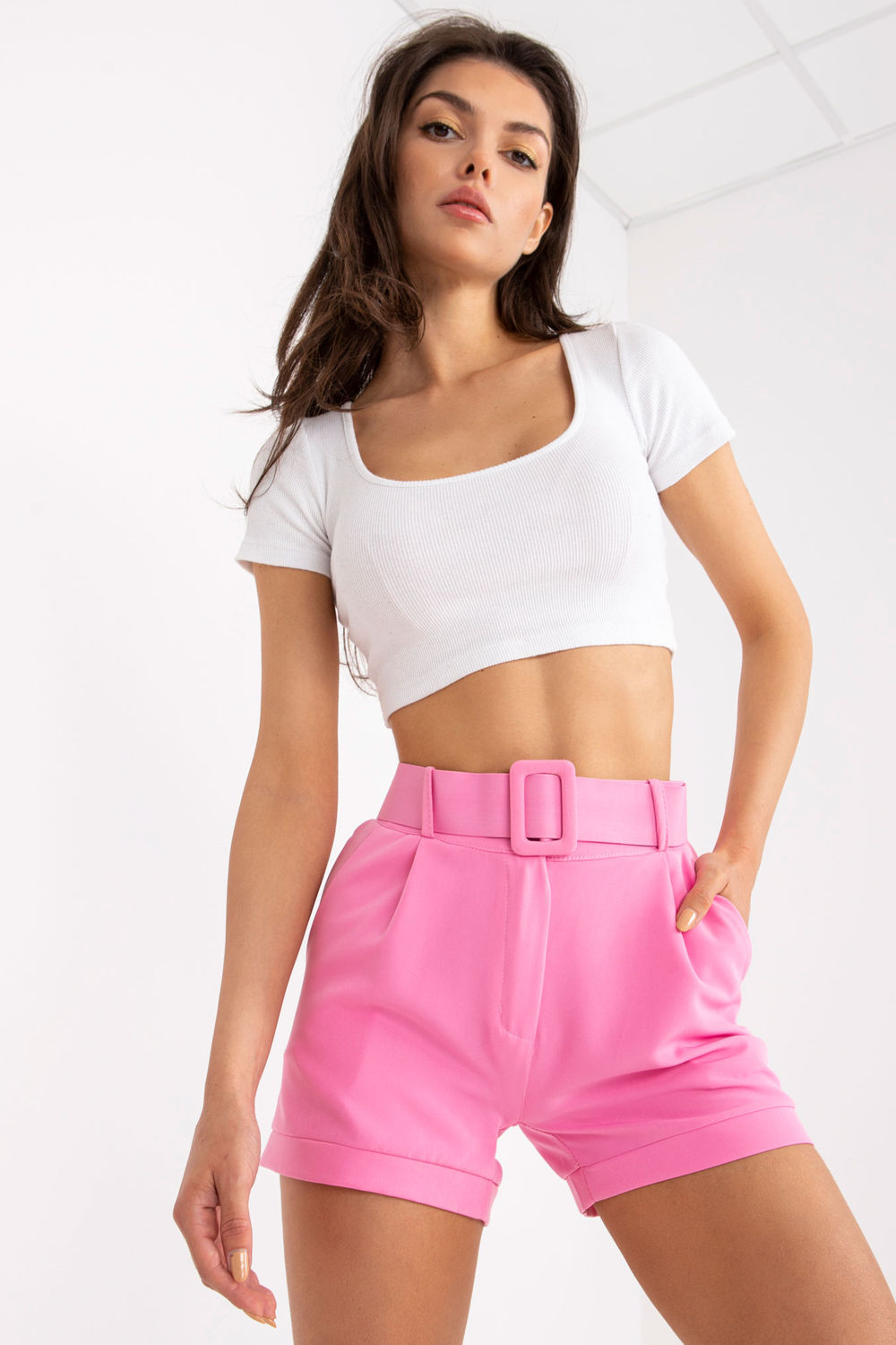 Chaussures à talons femme Italy Moda Shorts Shorts — rosé