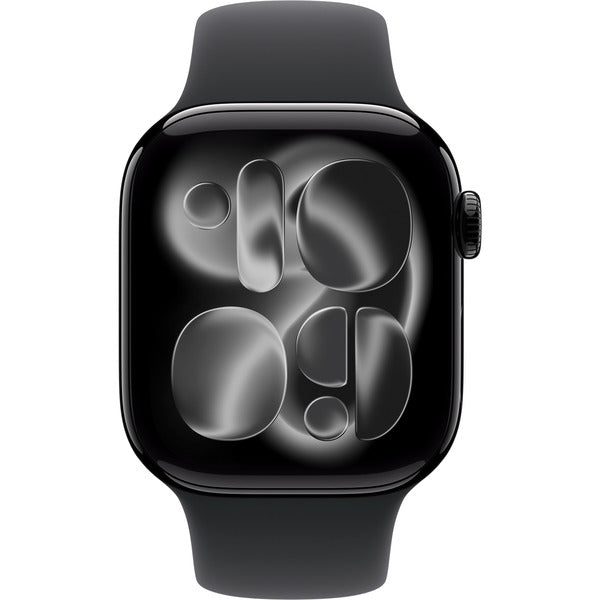 Apple Watch noir (glänzend), Aluminium, 42 mm, bracelet sport noir S/M, Cellular - Apple