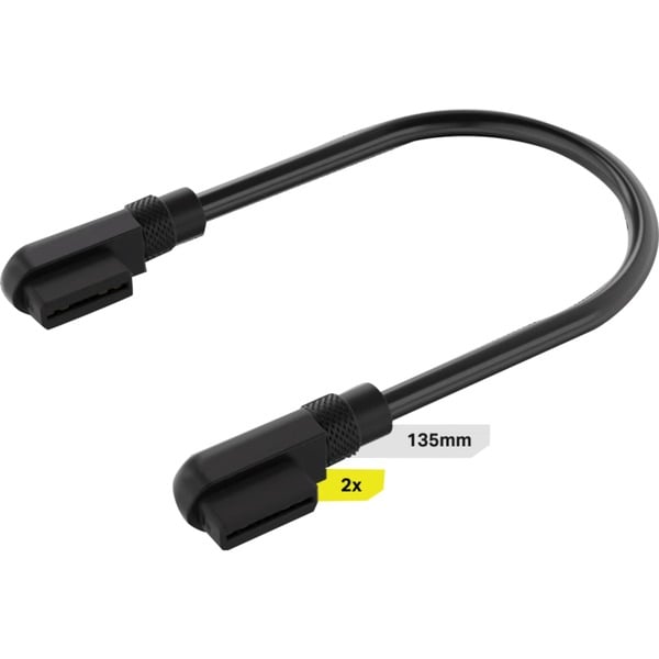 (€ 6,30 / pièces) Corsair iCUE LINK Slim-câble, 135mm, 90° abgewinkelt - Corsair