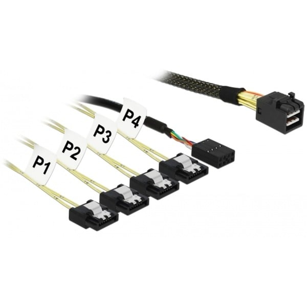 DeLOCK Adapterkabel Mini SAS HD SFF-8643 > 4x SATA 7Pin - DeLOCK