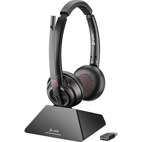Poly Savi 8220 UC DECT, Headset (noir, Stereo, USB-A, USB-C, Microsoft Teams) - Poly