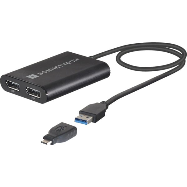 Sonnet USB DisplayLink Adapter, USB-A Stecker > Dual 4K DisplayPort - Sonnet