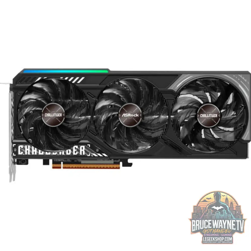 ASRock Radeon RX 9070 CHALLANGER, carte graphique noir, RDNA4, GDDR6, 3x DisplayPort, 1x HDMI - ASRock - vue 2