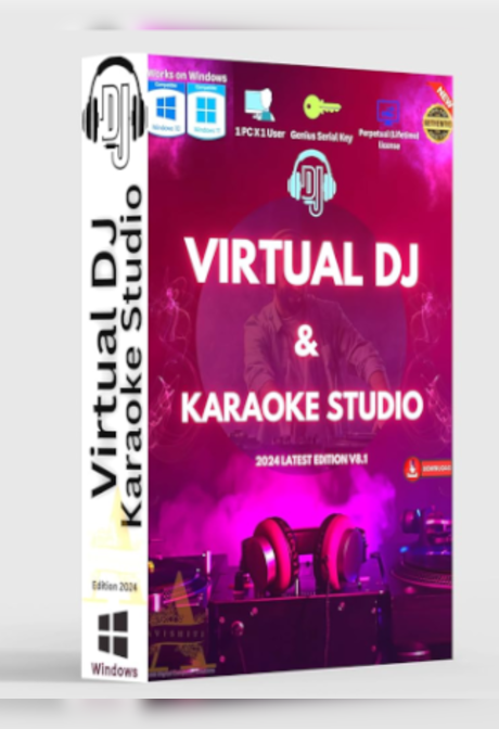 Virtual DJ and Karaoke Studio 7 (PC) (1 Device, Lifetime) - VirtualDj Key - GLOBAL