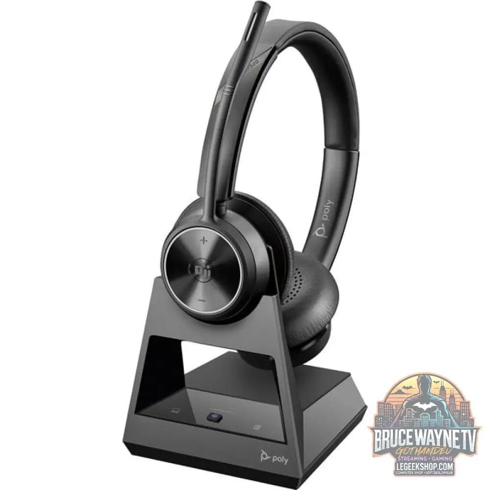 HP Poly Savi 7320 Office DECT, Headset (noir, Stereo, USB-A, USB-C, Microsoft Teams) - HP