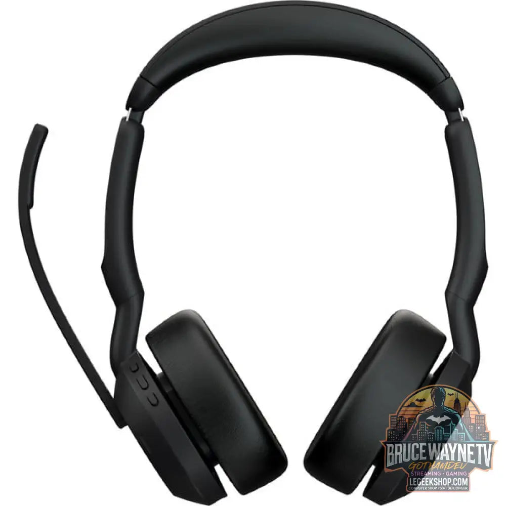 Jabra Evolve2 55, avec station de charge, Headset noir, Stereo, Microsoft Teams, USB-C, Link380c - Jabra - vue 3