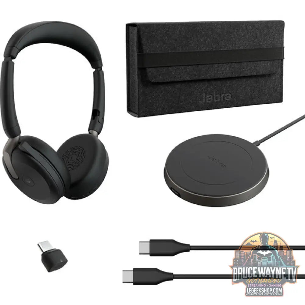 Jabra Evolve2 65 Flex Duo WLC, avec Ladepad, Headset (noir, Stereo, Microsoft Teams, USB-C, Link380c) - Jabra - vue 6