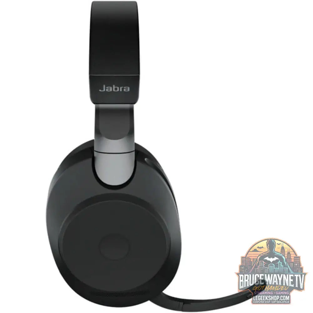 Jabra Evolve2 85, Headset noir, Stereo, Microsoft Teams, USB-C, DeskStand - Jabra - vue 4