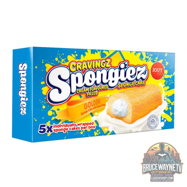 Jouy&Co Cravingz Spongiez Golden 5 gâteaux éponge fourrés à la crème à la vanille de 200g (paquet de 21) - Snacks &