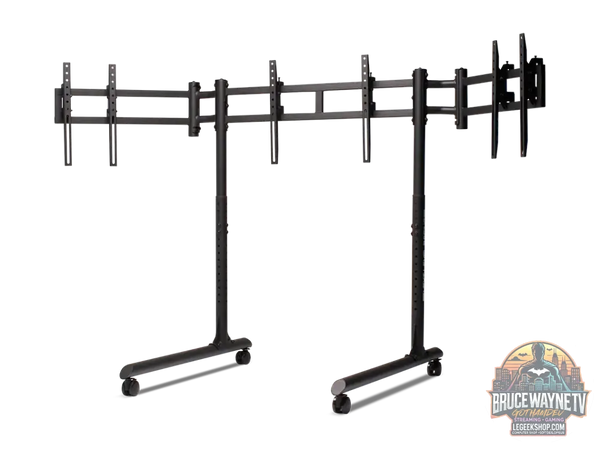 Next Level Racing Round Tube Freestanding Triple Monitor Stand, support moniteur