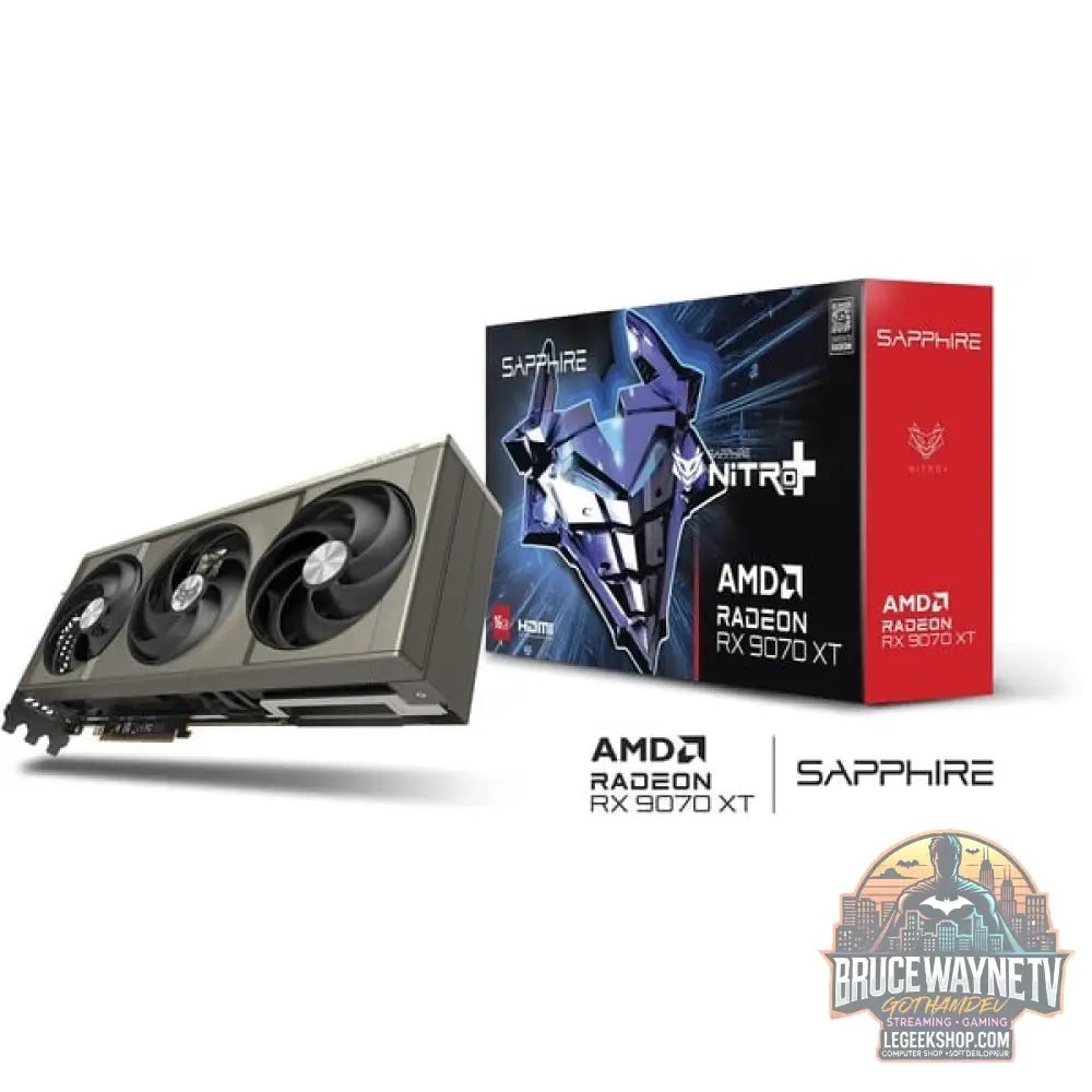SAPPHIRE Radeon RX 9070 XT Nitro+ Gaming OC, carte graphique gris, RDNA4, GDDR6, 2x DisplayPort, 2x HDMI 2.1 - SAPPHIRE - vue 7