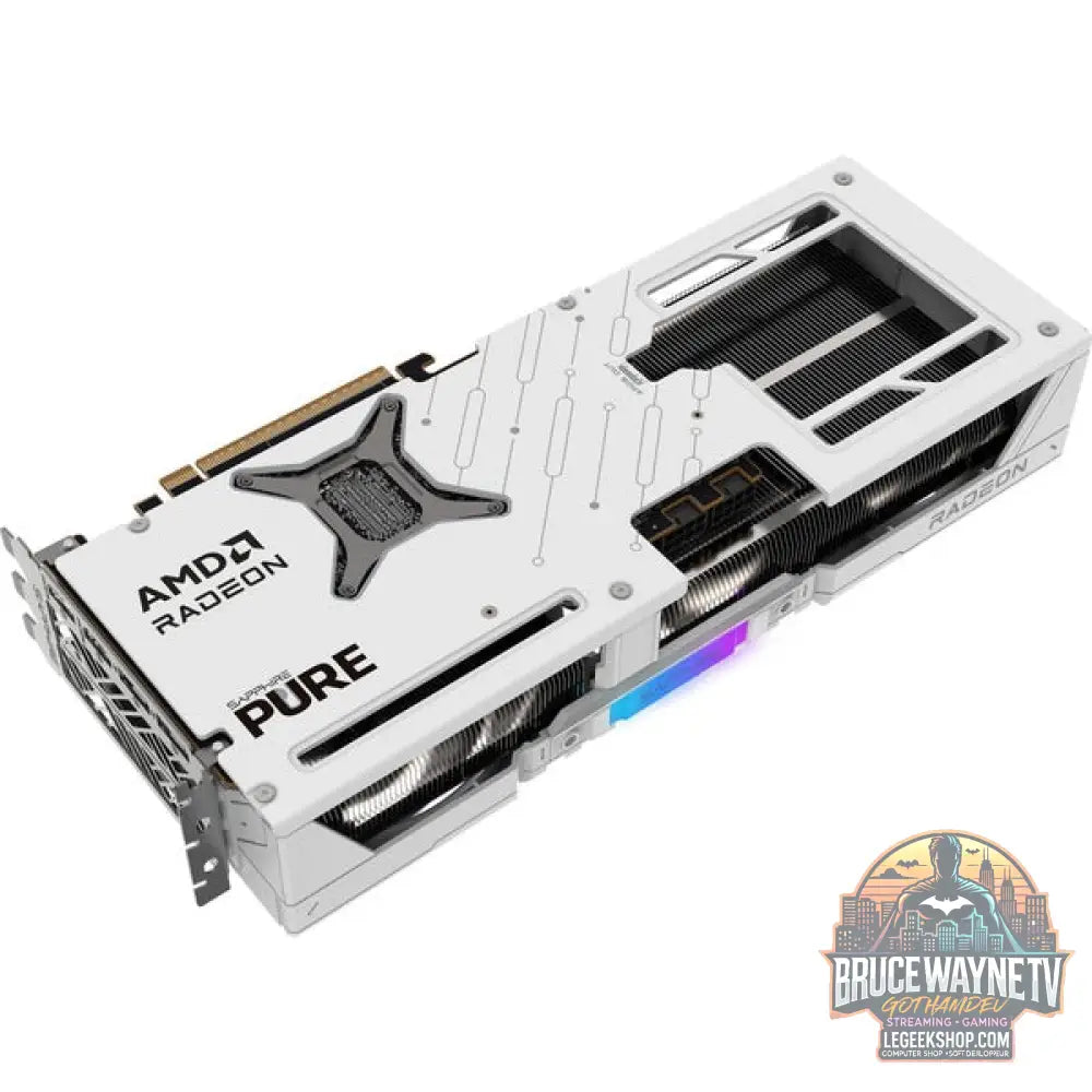 SAPPHIRE Radeon RX 9070 XT Pure, carte graphique blanc, RDNA4, GDDR6, 2x DisplayPort, 2x HDMI 2.1 - SAPPHIRE - vue 6