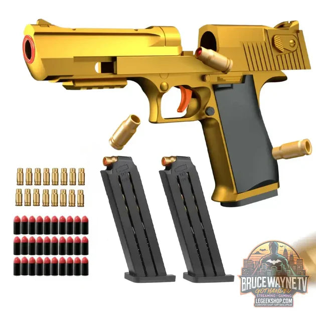 Desert Eagle — Pistolet Jouet à Éjection de Coque & Balles Mousse vs Fusil d'Assaut Manuel M416 — Pistolet Jouet à Balles Souples : quel Jouet Tir choisir ?