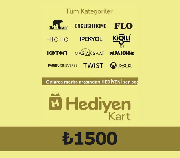 Hediyen KART - All Access ₺1500 Gift Card TR