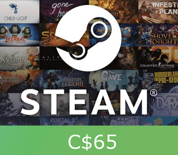 Steam Wallet CAD 65 Gift Card CA