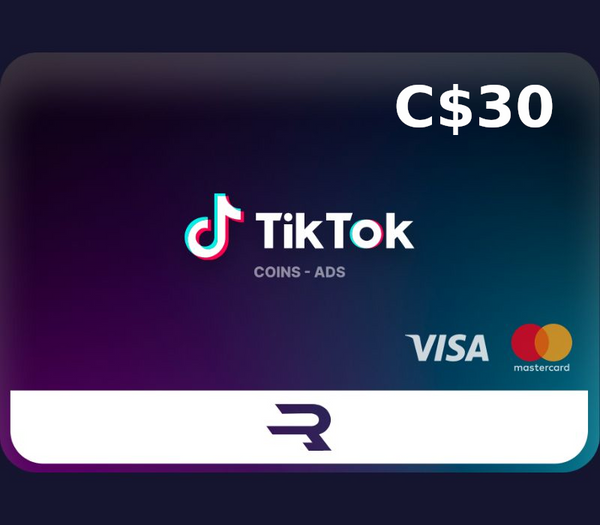 Rewarble TikTok CAD 30 Gift Card