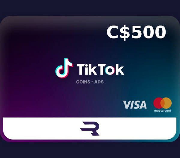 Rewarble TikTok CAD 500 Gift Card