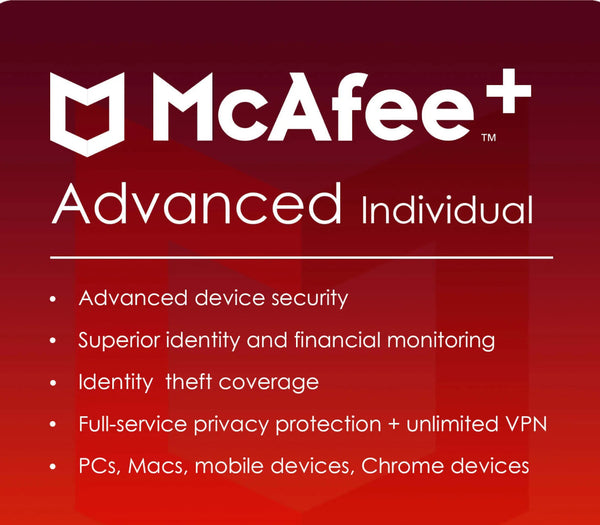 McAfee+ Advanced Individual Security 2025 EU Key (1 Year / 1 Device)