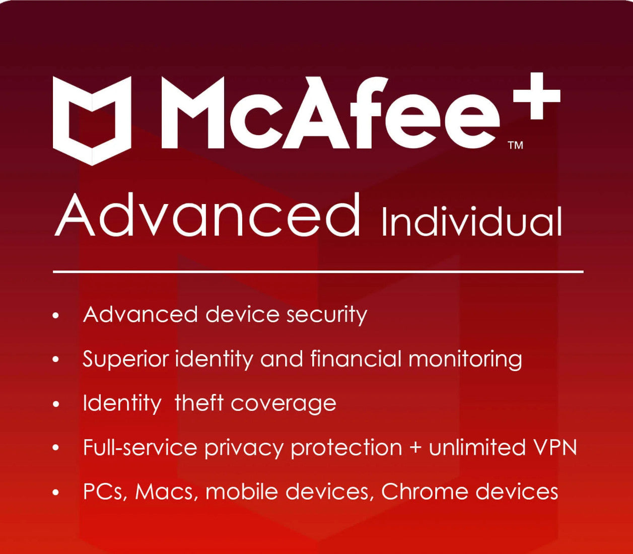 McAfee+ Advanced Individual Security 2025 EU Key (1 Year / 1 Device)