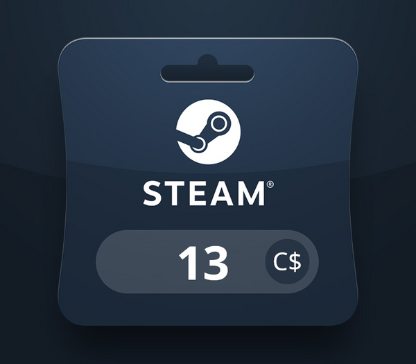 Steam Wallet CAD 13 Gift Card CA