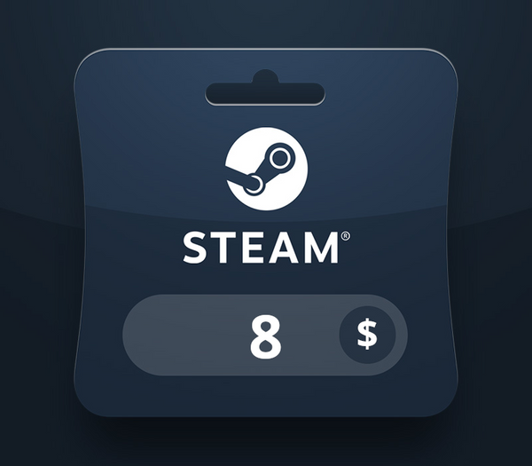 Steam Wallet USD 8 Gift Card