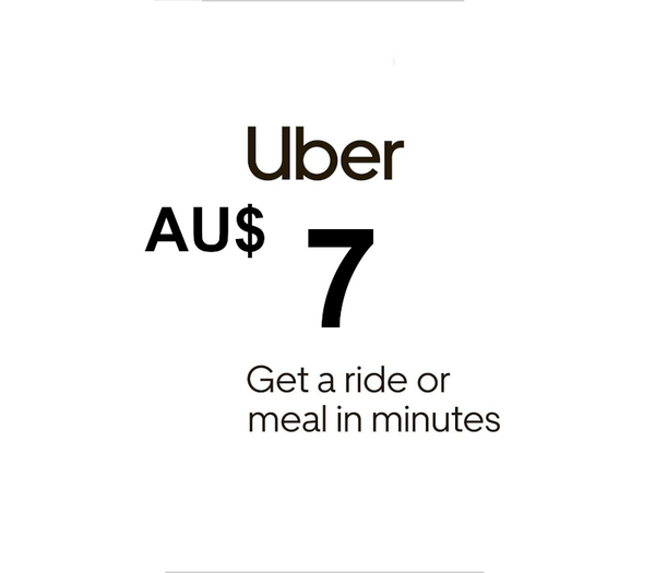 Uber AUD 7 Gift Card AU