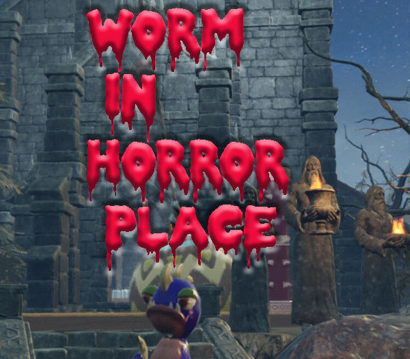 Worm in horror place