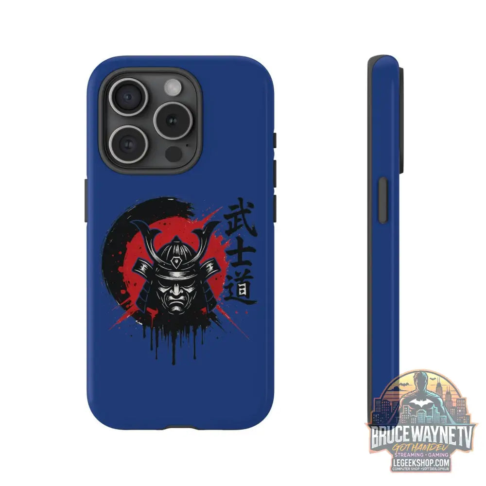 📱 samurai phone case Bleue foncé – coque renforcée iPhone 📱 - Legeekshop
