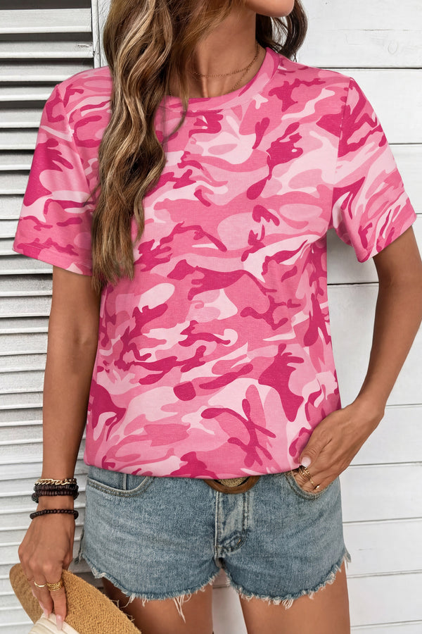 T-shirt femme camouflage