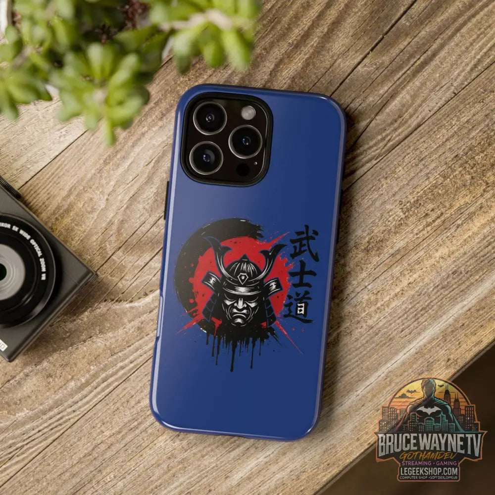 📱 samurai phone case Bleue foncé – coque renforcée iPhone 📱 - Phone Case