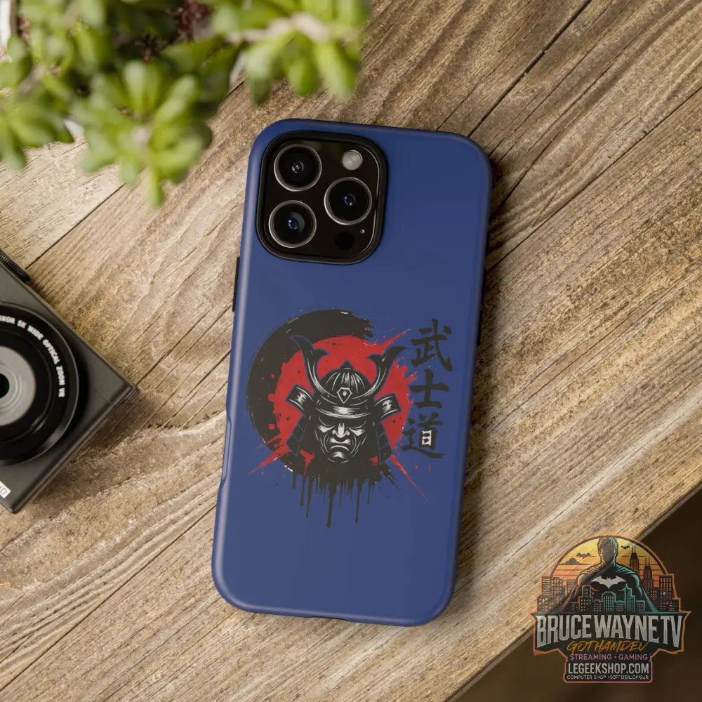 📱 samurai phone case Bleue foncé – coque renforcée iPhone 📱 - Phone Case