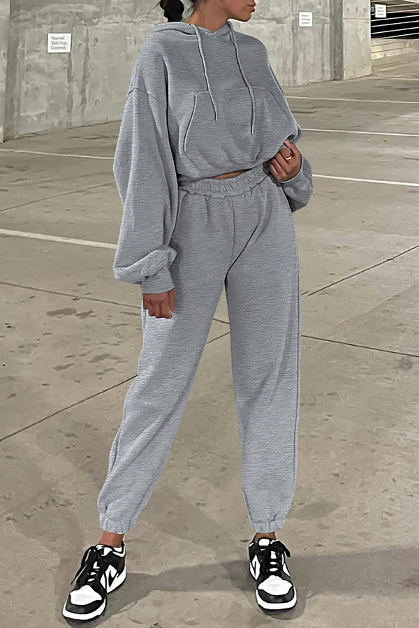 Hoodie femme à capuche, épaules tombantes, uni — gris · LC2611658-P11 · LC2611658-P11-2XL