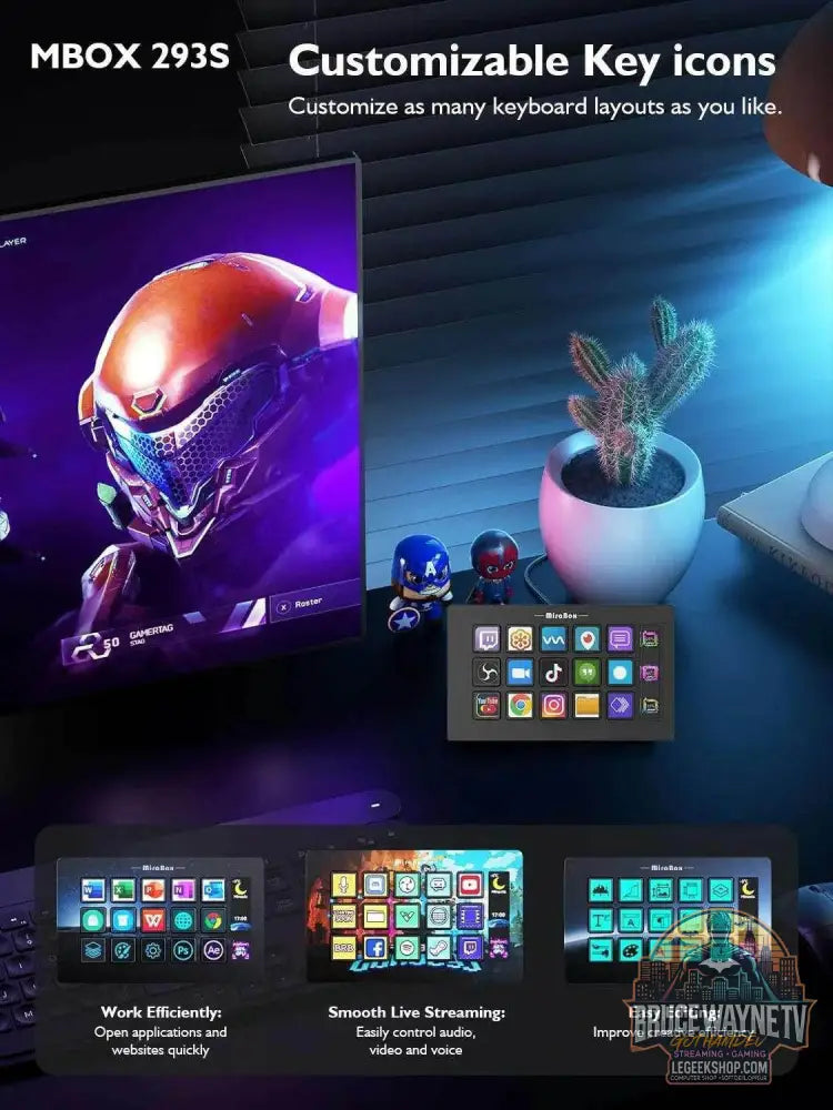 🎛️ Stream Deck Mini – Clavier Visuel 15 Touches LCD Personnalisables | Win / macOS - Legeekshop