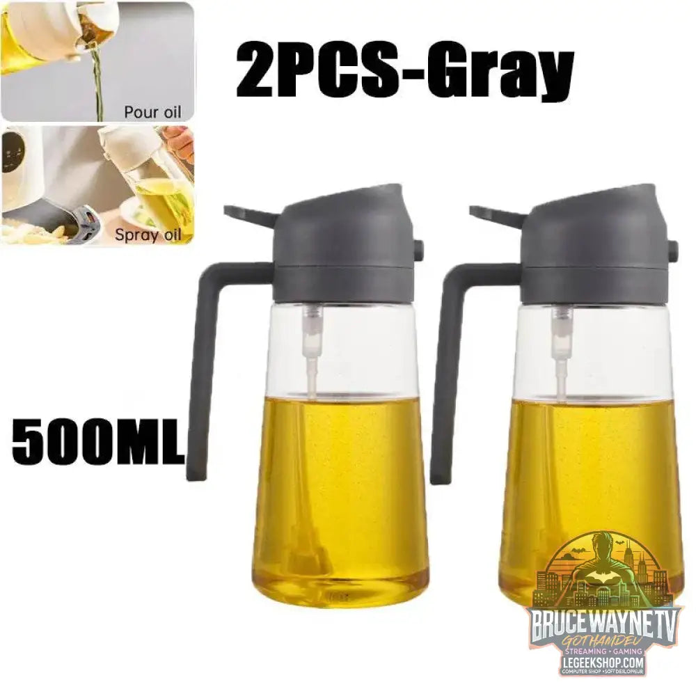 🥗 Bouteille de Pulvérisation d’Huile 2-en-1 | Distributeur &amp; Spray pour Cuisine, BBQ &amp; Pique-Nique 🌿🔥 - Legeekshop