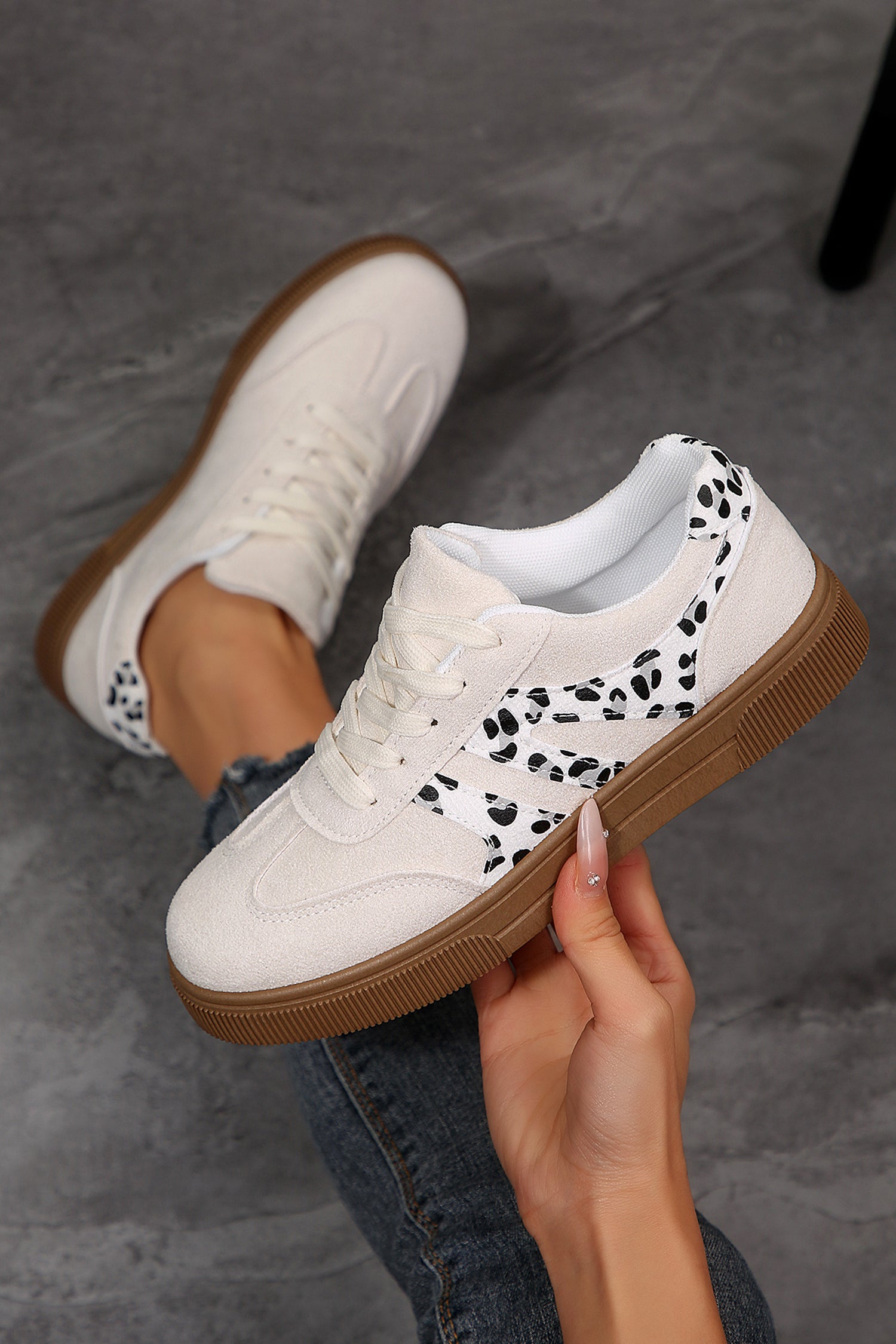 Pièce mode femme léopard, casual, colorblock — blanc