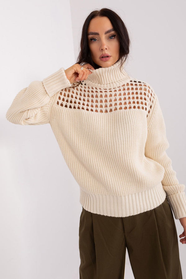 Pull femme Factory Price Col Roulé Col — beige