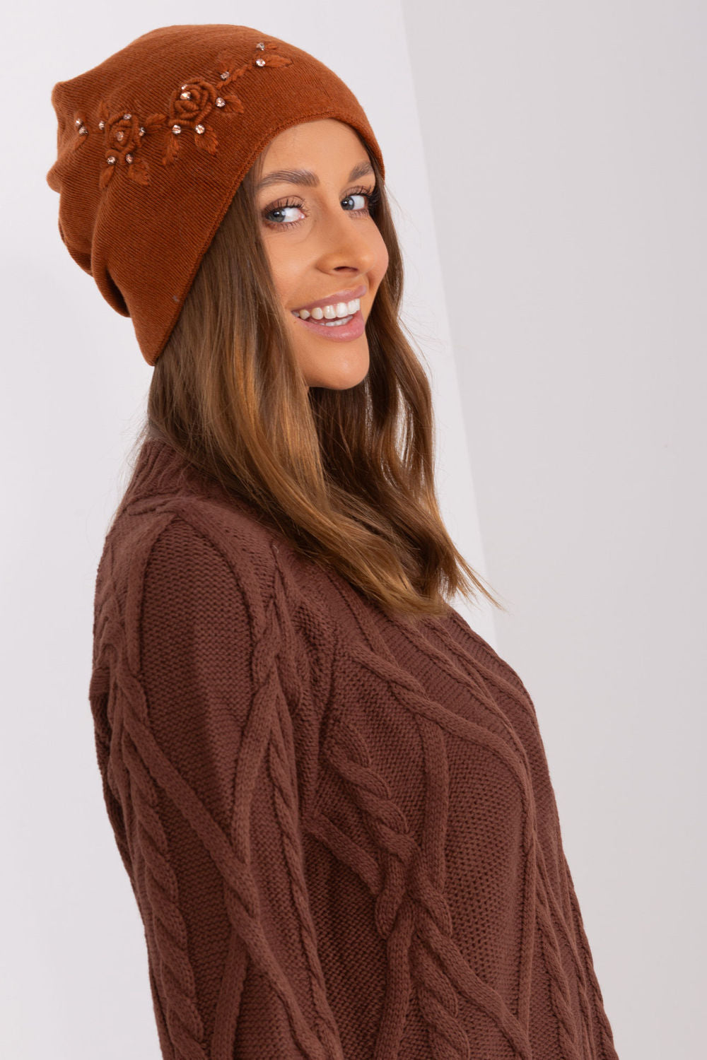 Bonnet femme AT — brun