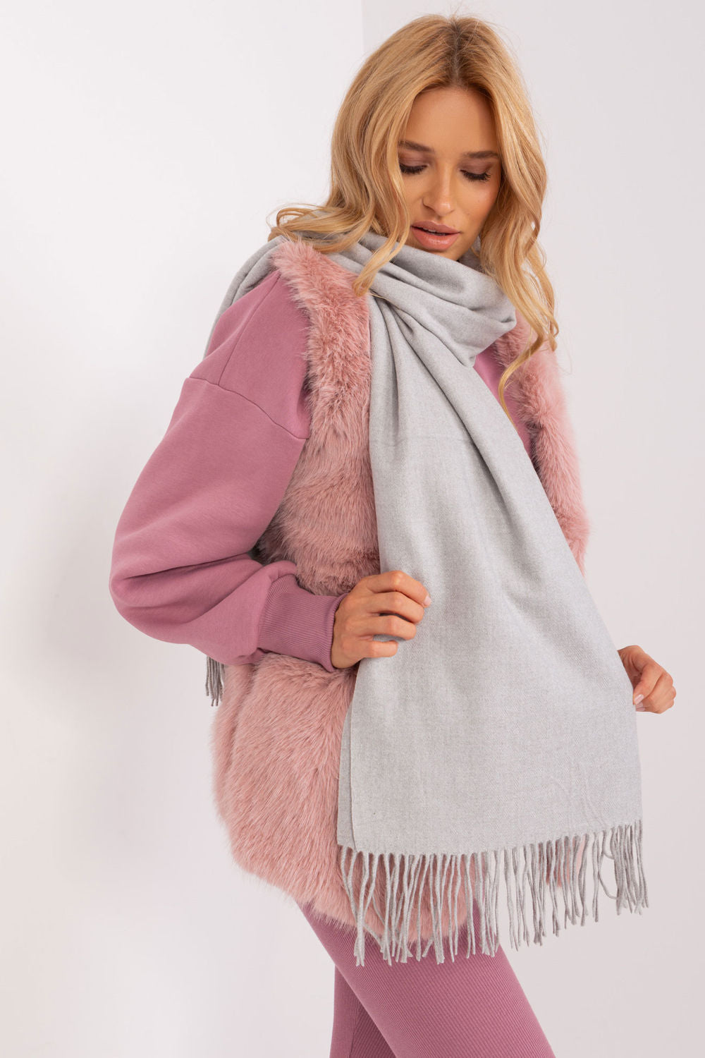 Châle femme AT — gris