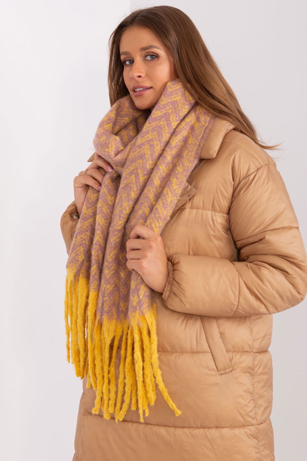 Châle femme AT — jaune