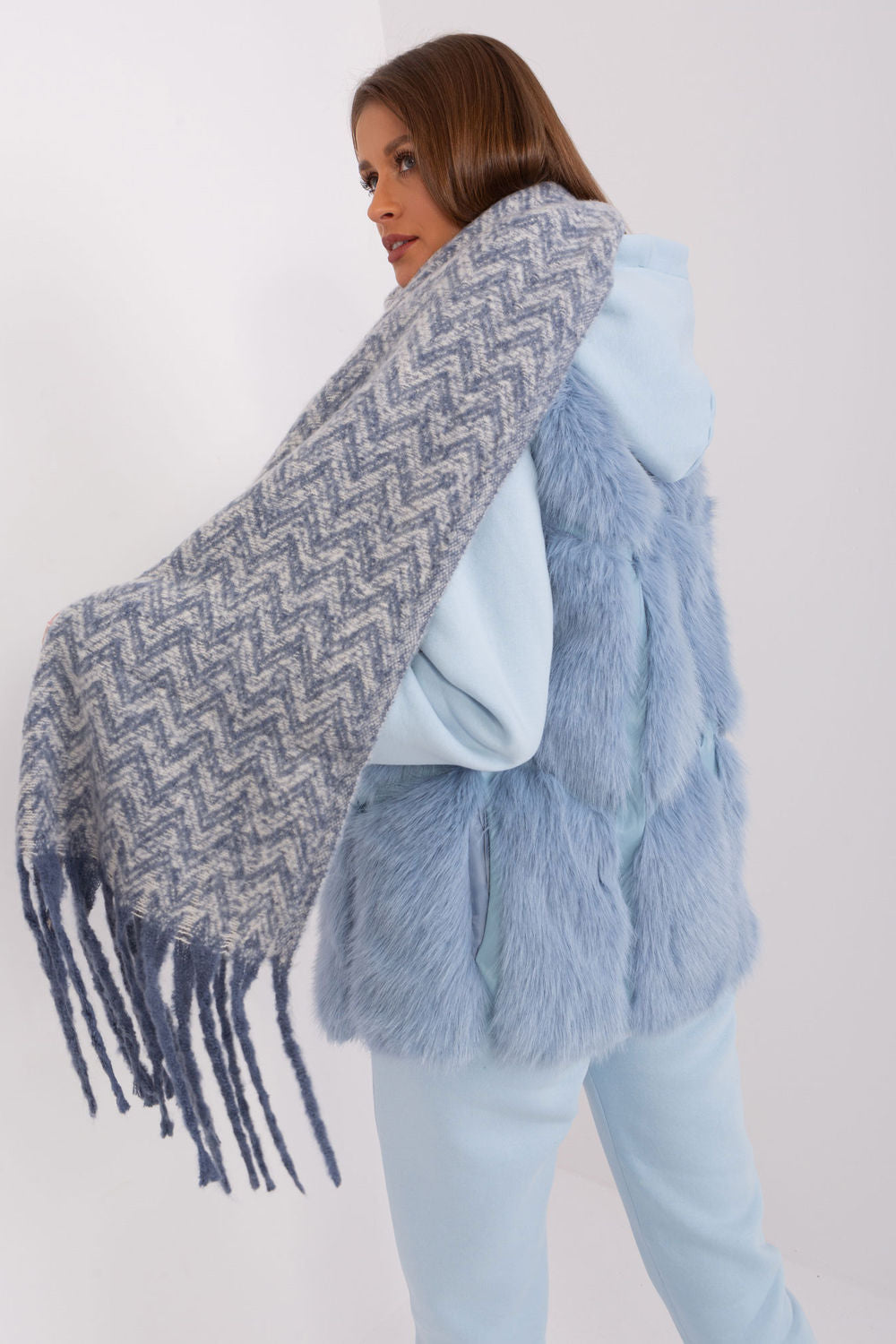 Châle femme AT — bleu