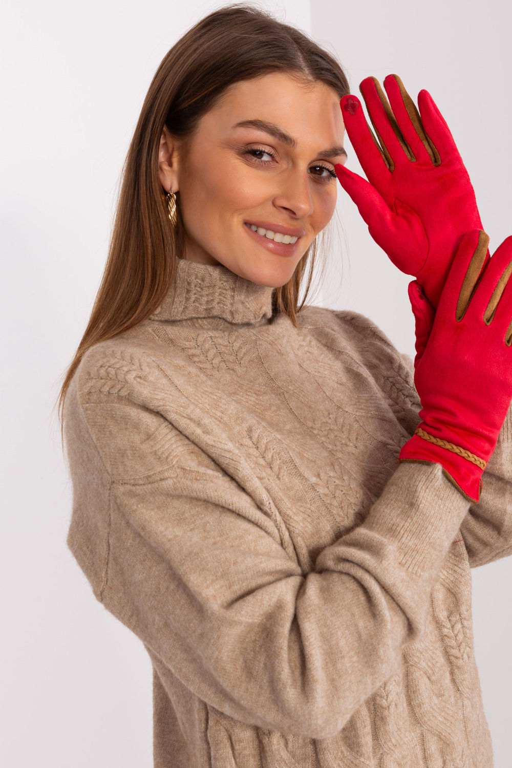 Gants femme AT — rouge