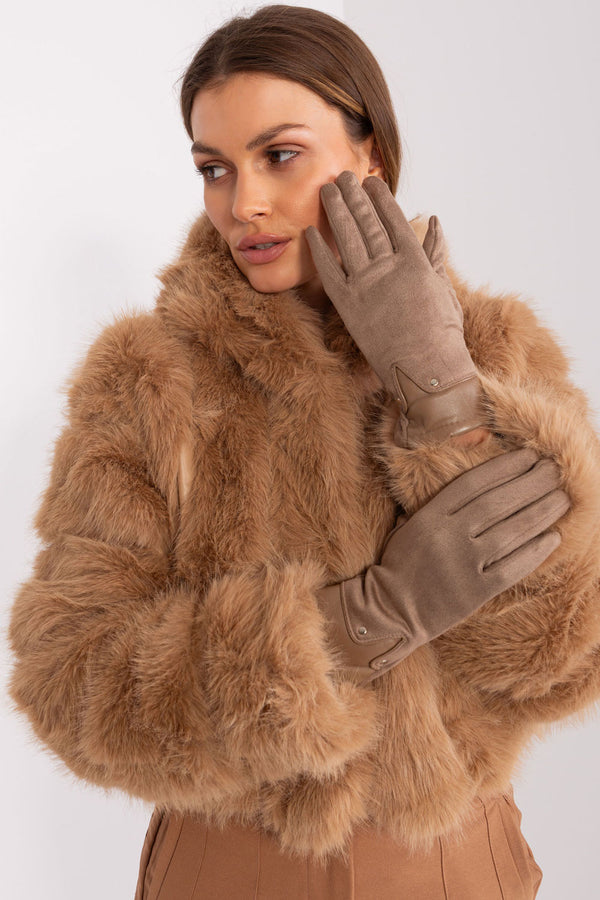 Gants femme AT — beige