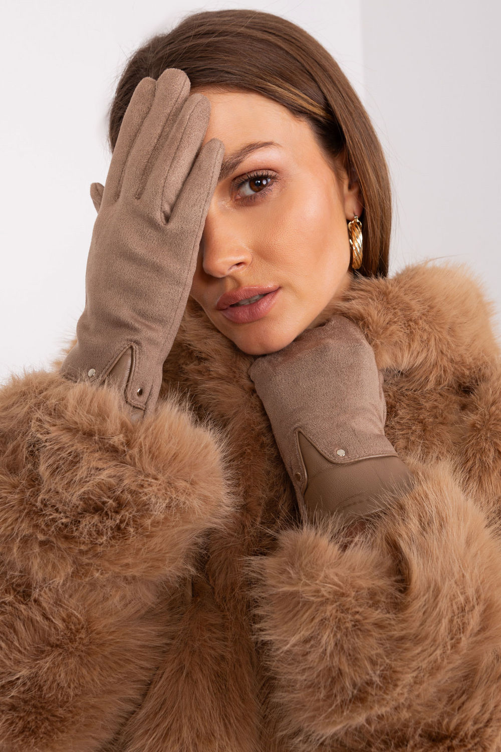 Gants femme AT — beige